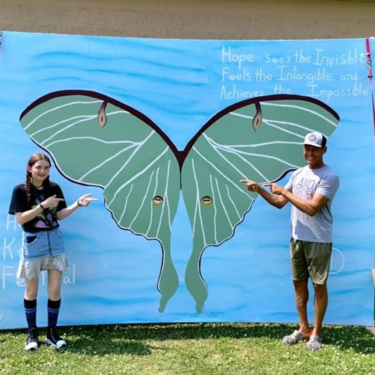 butterfly mural